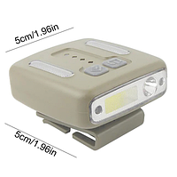 Ліхтар налобний Motion Sensor, Li-Ion,Type-C, W6129, з прищіпкою на кепку, чохлом