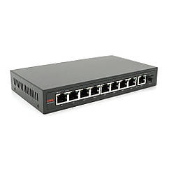 8-портовий PoE Full Gigabit комутатор ONV-POE33108PFG, 8xPoe1000 Мбіт + 1х1000 Мбіт + 1хSFP 1000 Мбіт, до