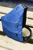 Мужская тактическая кобура плечевая, Синяя / Сверхтонкая мини-сумка для парней / Барсетка водоотталкивающая