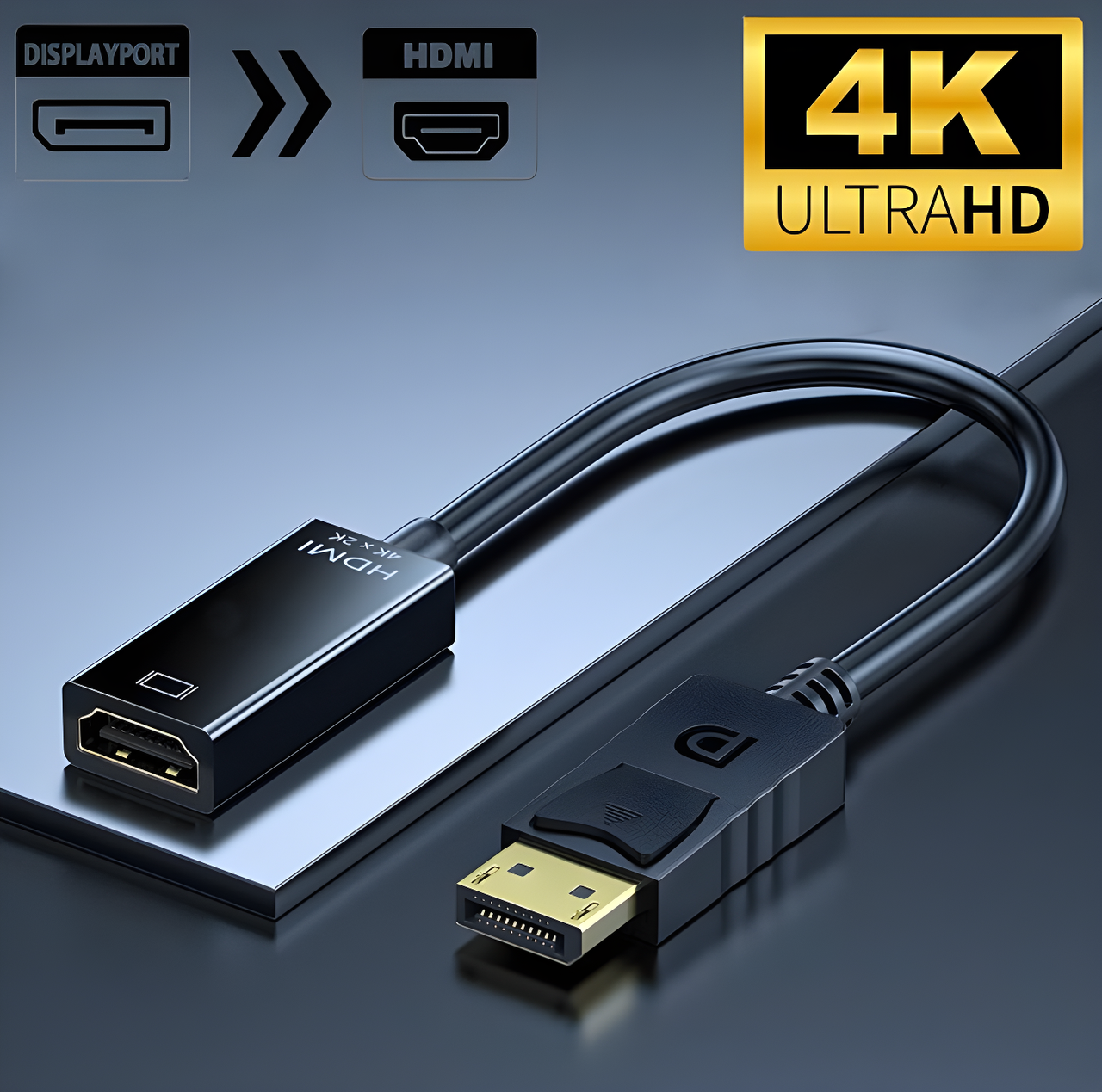 Конвертер перехідник адаптер Display Port DP to HDMI, фото 1