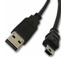 Кабель USB 2.0 (AM/Mini 5 pin) 0.4 м, чорний