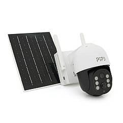 4 Мп 4G відеокамера вулична SD/карта із сонячною панеллю вбудованими АКБ 10400mA PiPo PP-IPC38D4MP25 PTZ
