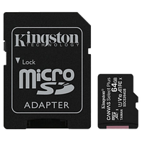 Карта памяти Kingston microSDXC 64GB Canvas Select Plus + Adapter SD