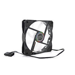 Кулер корпусний 12025 DC sleeve fan 4pin — 120*120*25 мм, 12V, 1100 об/хв, 12LED, RGB