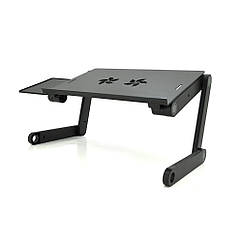 Стіл-підставка під ноутбук Aluminium Laptop Table (430*275) 2 USB FAN LV-DN01 Q6