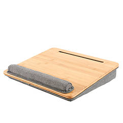 Подставка под ноутбук, бамбук+ткань, 420х340мм.