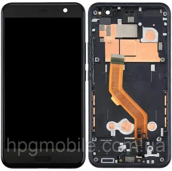 Дисплей для HTC U11 модуль (екран та сенсор) з рамкою, оригінал, Чорний, фото 1