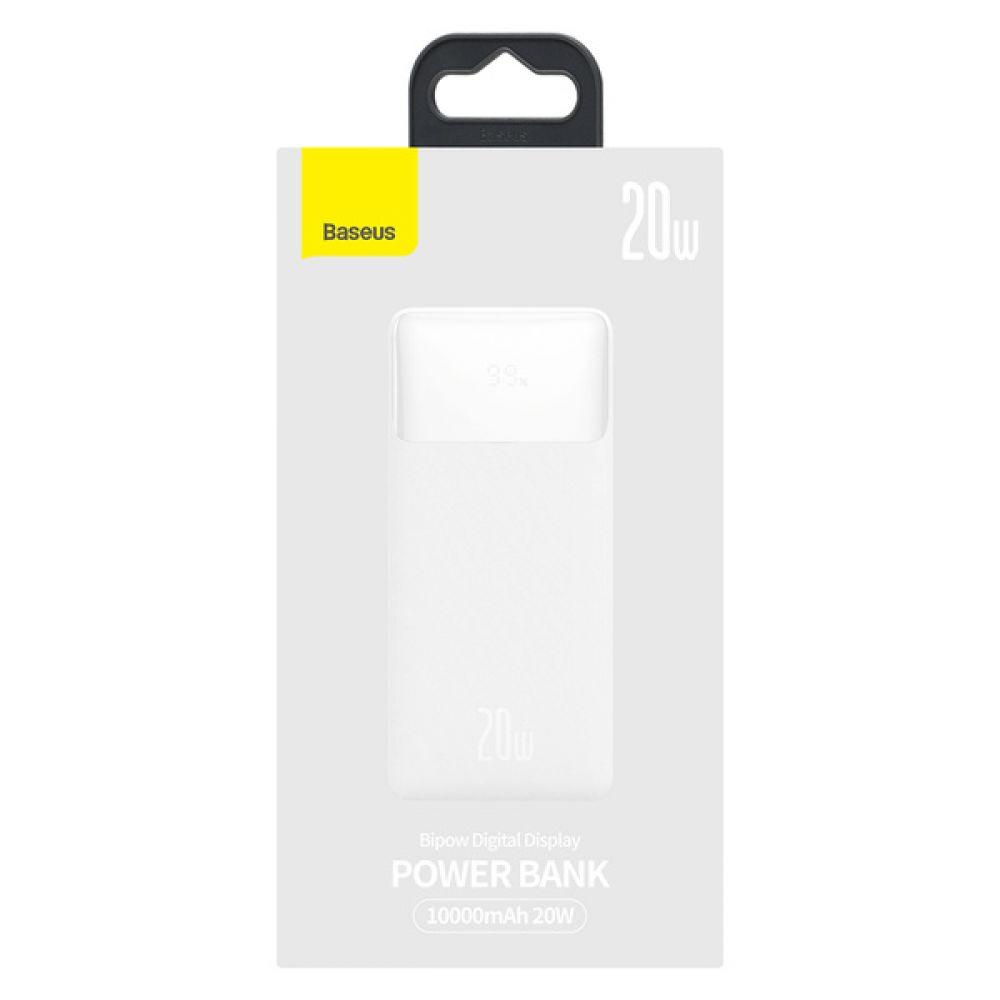 DR Power Bank Baseus Bipow 20 W 10000 mAh Cable USB to Micro 25 cm (PPBD050502) Колір Білий, 02