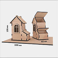 Чайная коробочка Woodcraft в форме домика 10х15см Код/Артикул 29 а143