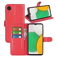 Чехол-книжка Litchie Wallet Samsung Galaxy A03 Core Red SB, код: 8115858