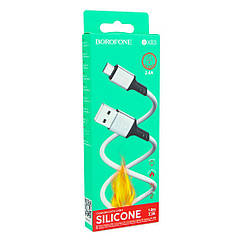 DR USB Borofone BX83 Silicone Micro 2.4A Колір Білий