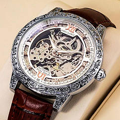 Чоловічий годинник AOKULASIC 2120, механічний, діаметр 43 mm, ремінець 230 mm