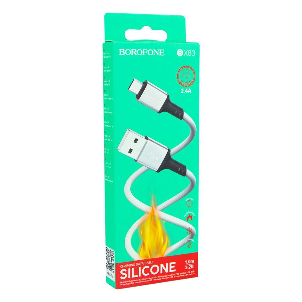 DR USB Borofone BX83 Silicone Micro 2.4A Колір Чорний