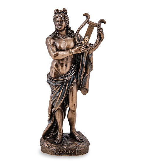 Статуетка Veronese Аполлон покровитель чоловічої краси та здоров'я 15,5 см 1907193 бронзове покриття
