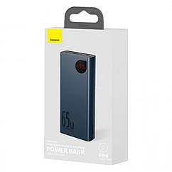 DR Power Bank Baseus Adaman Metal 65W 20000 mAh Cable USB to Type-C 3A 0.3 (PPIMDA-D) Цвет Синий, 03