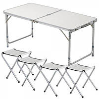 Стіл та стільці для пікніка Folding Table Білий 2398 PS