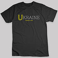 Футболка Арбуз черная с патриотическим принтом "Ukraine Freedom And Love" M z112-2024