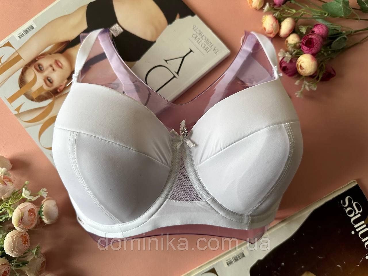 80/85/90/95/100D Білий бюстгальтер на тонкому поролоні