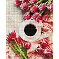 Алмазная мозаика Тюльпаны к кофе DBS1047 13189 PS