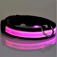 Ошейник для собак светодиодный LED Розовый размер M 12438 PS