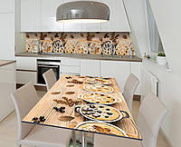 Наклейка 3Д виниловая на стол Zatarga «Крем-брюле» 600х1200 мм для домов, квартир, столов, ко GT, код: 6442642