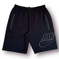 Шорты мужские спортивные двунитка пенье Nike, Турция, размеры 46-54, тёмно-синие, 013271