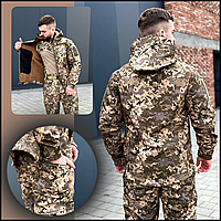 Мужская осенняя куртка пиксель soft shell, куртки тактические софтшелл ВСУ, куртка для яхтинга