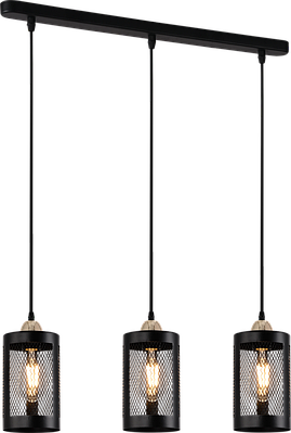 Люстра підвісна в стилі Sirius XA3224/3 BK+FGD