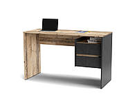 Компьютерный стол с шухлядами для книг и небольших устройств, дизайнерский письменный стол для учебы и работы Олд стайл светлый - Матера