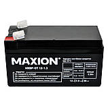 Акумулятор промисловий MAXION MXBP-OT 1.3-12 (12V, 1,3Ah, -/+), фото 4