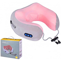 Массажер электрический для шеи U-Shaped Massage Pillow SHAKE WM-003 Розовый 5553 PS