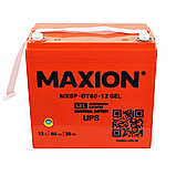 Промисловий акумулятор MAXION MXBP-OT 60-12 GEL (12V, 60Ah, +/-), фото 2