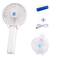 Ручной вентилятор на подставке fan 2 (складная ручка) - белый 4784 PS