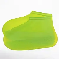 Силиконовые водонепроницаемые чехлы-бахилы для обуви от дождя и грязи, размер L Ярко Желтые 11541 PS
