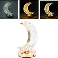 Лампа-ночник кристальная Полумесяц Creative Table Lamp 3 режима 14352 PS