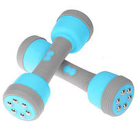 Многофункциональные массажные гантели Multifuntional massage dumbbells Голубая 10490 PS