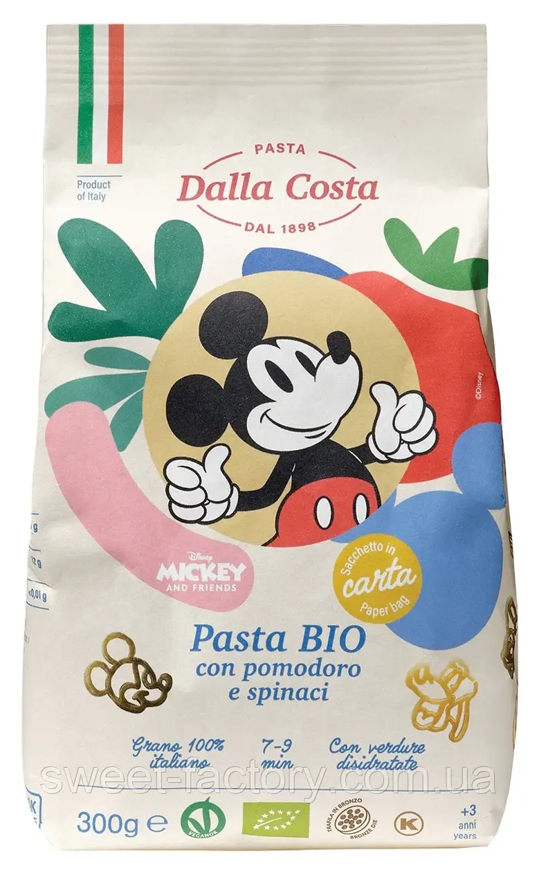 Макарони Dalla Costa Pasta Bio Disney Mickey 300g