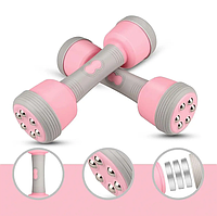 Многофункциональные массажные гантели Multifuntional massage dumbbells Розовые 8479 PS