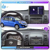 Штатна магнітола Lesko для Nissan Note I 2005-2008 екран 9" 2/32Gb 4G Wi-Fi GPS Top Нісан 2 шт., фото 2