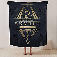 Плед Скайрім The Skyrim якісне покривало з 3D малюнком розмір 160х200 хіт