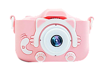 Детский фотоаппарат в чехле Smart Kids Camera Розовый 2501 PS