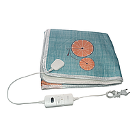 Электропростынь 70х150см Electric Blanket Бирюзовая с апельсином 12128 PS