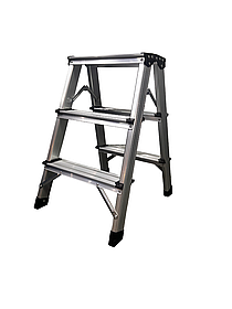 Драбина 3 рельєфні сходинки двостороння посилена верхня платформа 0.585 м