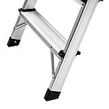 Драбина 3 рельєфні сходинки двостороння посилена верхня платформа 0.585 м, фото 5