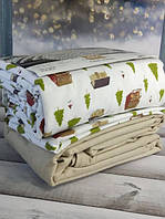 Постельное белье Cotton collection Cabin in the woods Фланель Хлопок Полуторный размер 16146 PS