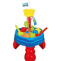 Столик детский игровой для песка и воды Beach Toy Table Синий с красным 15417 PS