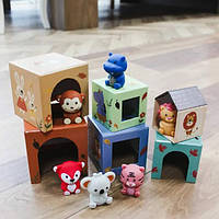 Игра развивающая Пальчиковый Театр 12 предметов 1192 Soft Animal Nestung Box 17642 PS