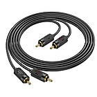 DR Aux Hoco UPA29 dual RCA to dual RCA 1.5m Цвет Черный, фото 6