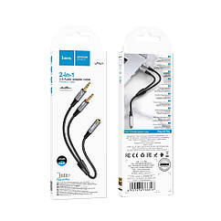 DR Audio Splitter  Hoco UPA21 2-in-1 3.5 female to 2 male Цвет Серый