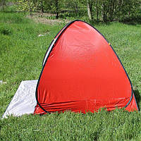 Пляжная палатка с защитой от ультрафиолета - размер 150/165/110 - красная 4880 PS